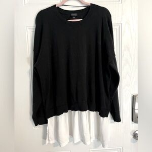 Black and White Layered Sweater